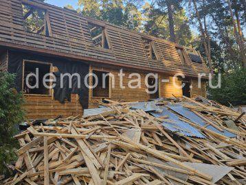 Демонтаж деревянного строения 15м х 6м
